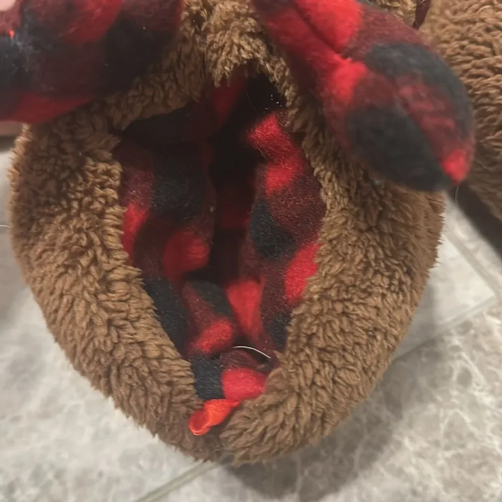 Old Navy Faux-Fur Reindeer Slippers For Kids Size 1-2